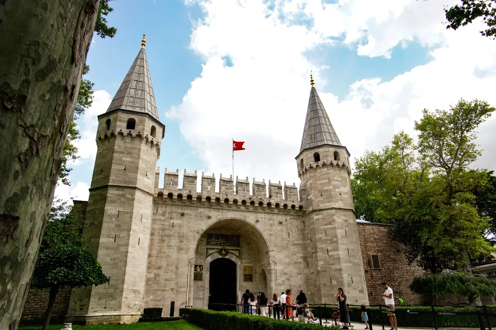 The Gate of Salutation at Topkapı Palace, its two conical towers above the gateway