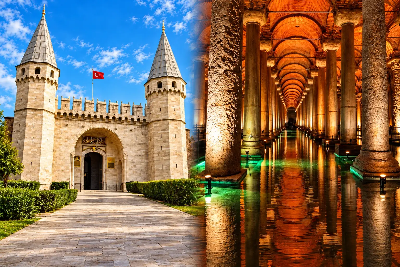 Topkapı Palace · Basilica Cistern