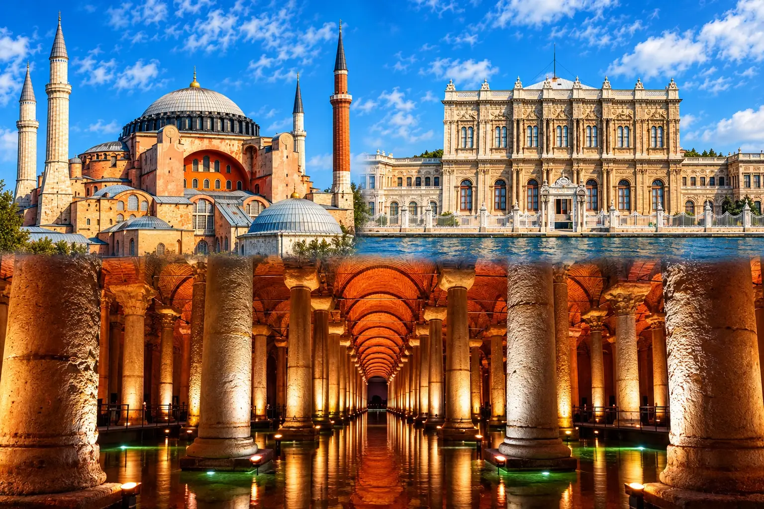 Hagia Sophia Visitor Gallery · Basilica Cistern · Dolmabahçe Palace